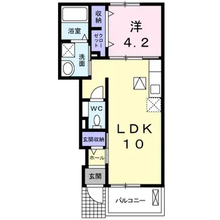 アンディーK.K【1階】の間取り