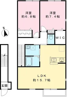 オーレ住吉【202号室号室】の間取り