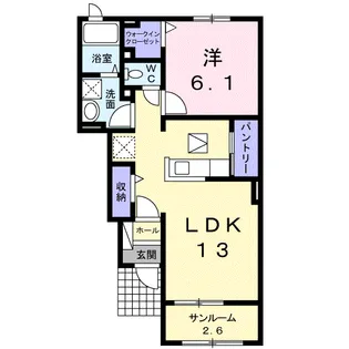 パールドブルム【1階】の間取り