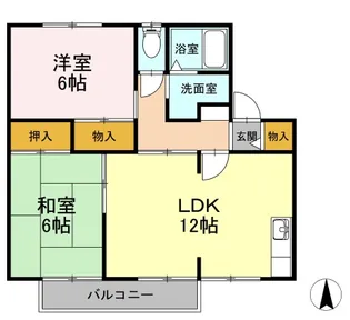ファミール高畑 B【1階】の間取り