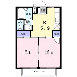 ヒーローハイツ【2階】の間取り