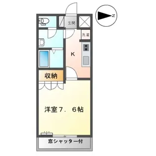 ファイブシャトーかすみ【1階】の間取り