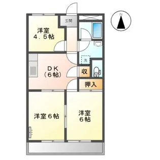 ルピナス花池B棟【2階】の間取り