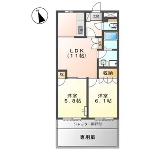 アーク・ステュディオ【1階】の間取り