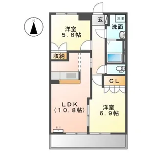 シャローム【2階】の間取り