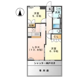 シャローム【1階】の間取り