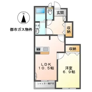 ウィステリアA棟【1階】の間取り