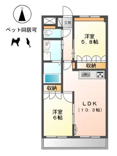 グランディアⅡ【4階】の間取り
