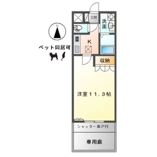 メゾン 砂ノ口【1階】の間取り