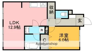 レアルアルカンフォル【1階】の間取り