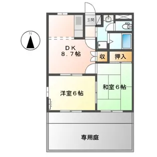 シャトーサンタ【1階】の間取り