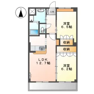 NOTHERN BLUE TOWN(ノーザンブルータウン)【2階】の間取り