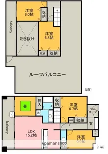 モアグレース住吉Ⅲ【6階】の間取り