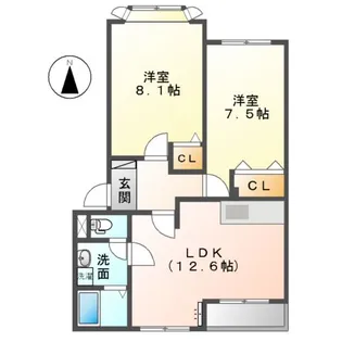 ハイム・ハピネス【2階】の間取り