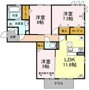 アンダー フォレスト【2階】の間取り