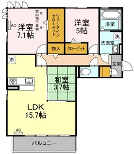 アンダー フォレスト【2階】の間取り