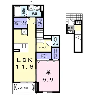 ビサージュ・スリアン杉【2階】の間取り