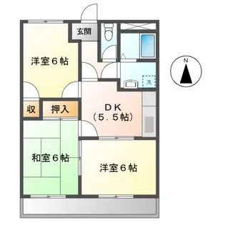 アスタルティアK1【2階】の間取り
