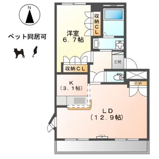 ティアリーダイアモンド【3階】の間取り