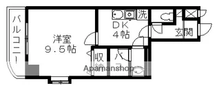 ウェークフォレストブロンド【4階】の間取り