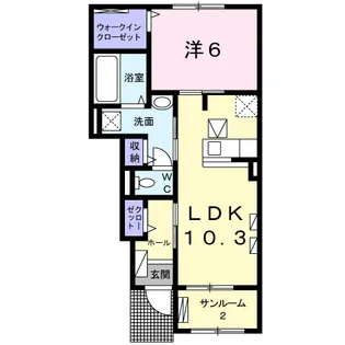 サクセス ファースト【1階】の間取り
