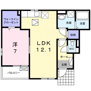 クレメント花水木【1階】の間取り