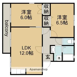 パラシオン旭【2階】の間取り