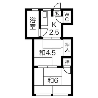 丸清苑【2階】の間取り