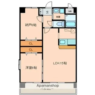 1SLDKの間取り画像