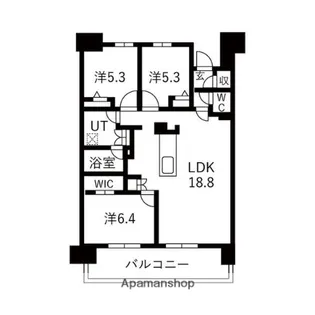 愛知県一宮市新生1丁目【マンション】の間取り