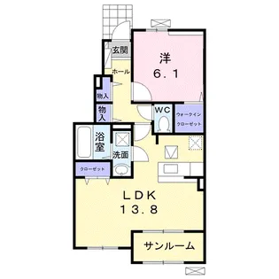 ファー ビヨンド Ⅰ【1階】の間取り