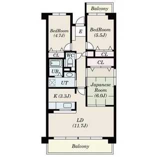 グラン・コート一宮西【2階】の間取り