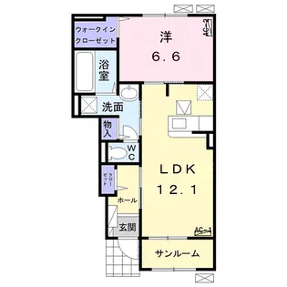 ラシーヌⅢ【1階】の間取り