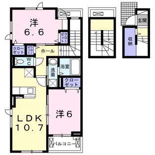 モダンライツ【3階】の間取り