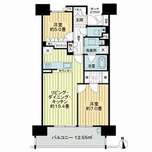 マストスクエア一宮【0203号室】の間取り