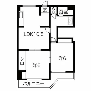 馬引コーポラス A棟【1階】の間取り