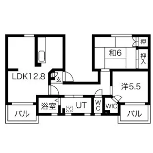 ファティリティ稲沢 (旧菱電アパート)2号棟【4階】の間取り