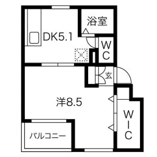 ファティリティ稲沢 (旧菱電アパート)3号棟【3階】の間取り