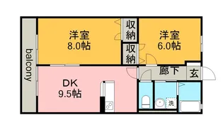 メゾン・ド・フローラII【2階】の間取り