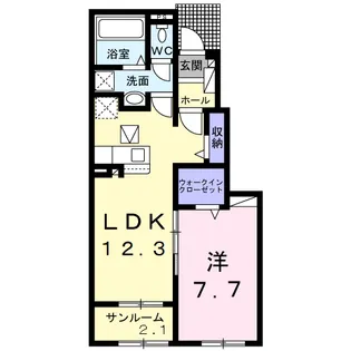 エノルメⅡ【1階】の間取り