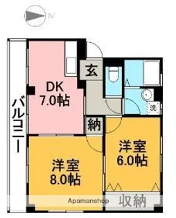 大津マンション【2階】の間取り