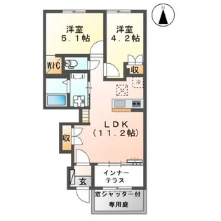 リーリエ【1階】の間取り