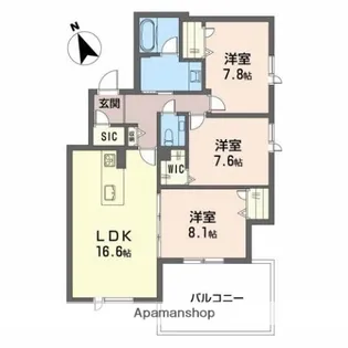 エクラージュ【1階】の間取り
