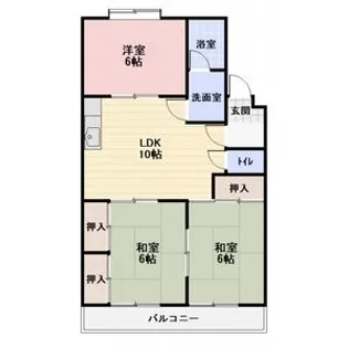 パークサイド三ツ井【4階】の間取り