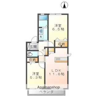 クラウディアゆう A棟【2階】の間取り