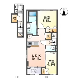 パークタワー・里【2階】の間取り