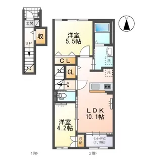 パークタワー・里【2階】の間取り