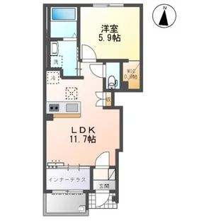 ワイド・スリーリング【1階】の間取り