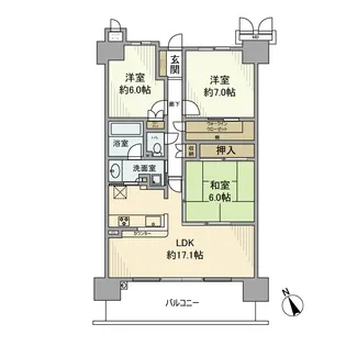 プレミアムフォート稲沢【6階】の間取り