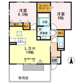フィオーレ A【1階】の間取り